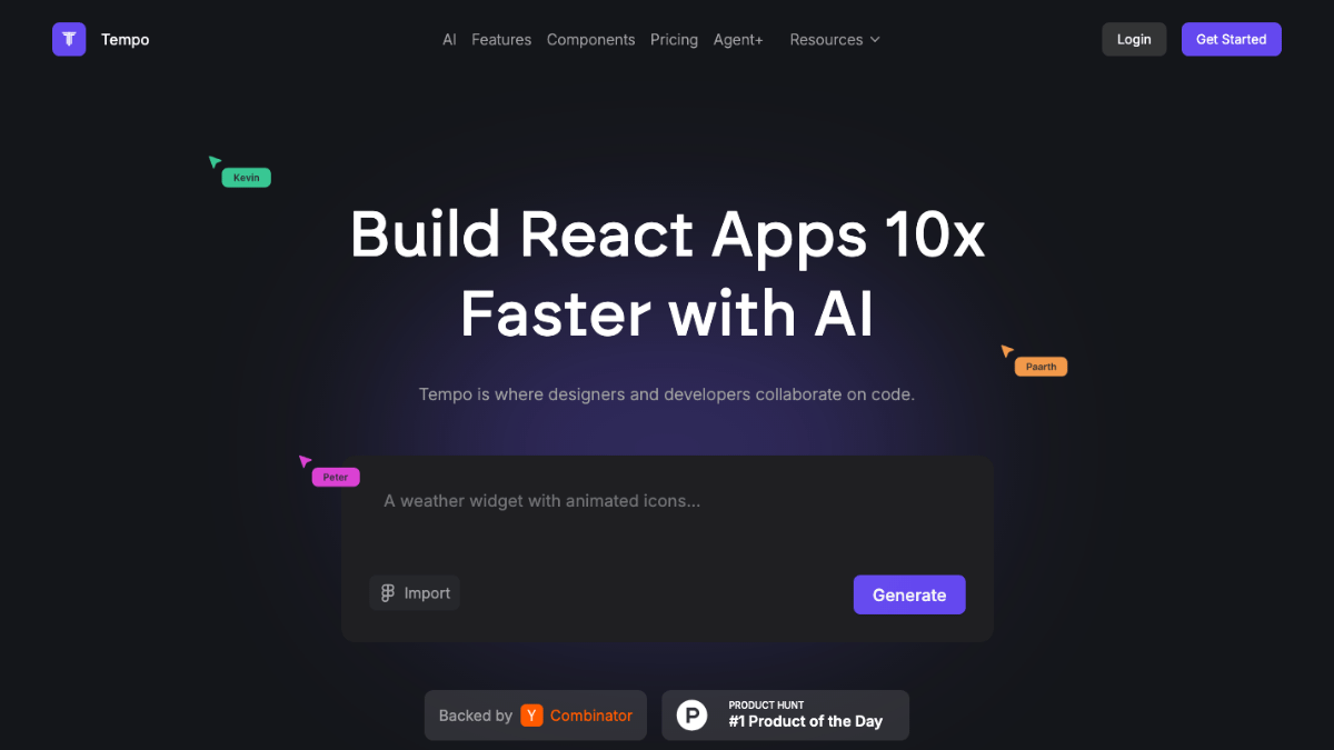 Tempo site preview